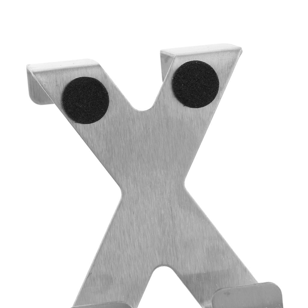 Over The Door Hooks Stainless Steel Metal Hanger for Towel Coat Robe X Shape