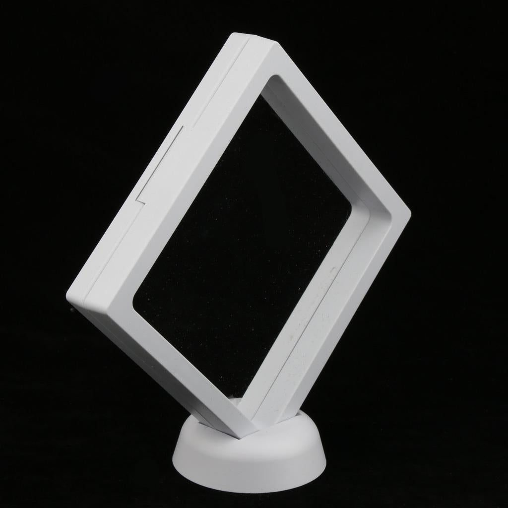 3D Floating Jewelry Display Frame Case Box Stand Rack Holder White 9x9cm 1