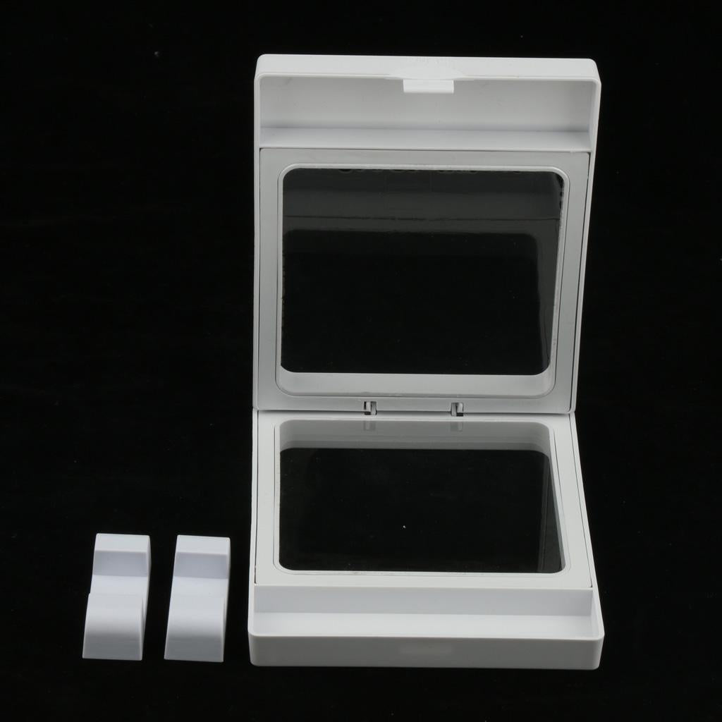 3D Floating Jewelry Display Frame Case Box Stand Rack Holder, White 11x9cm