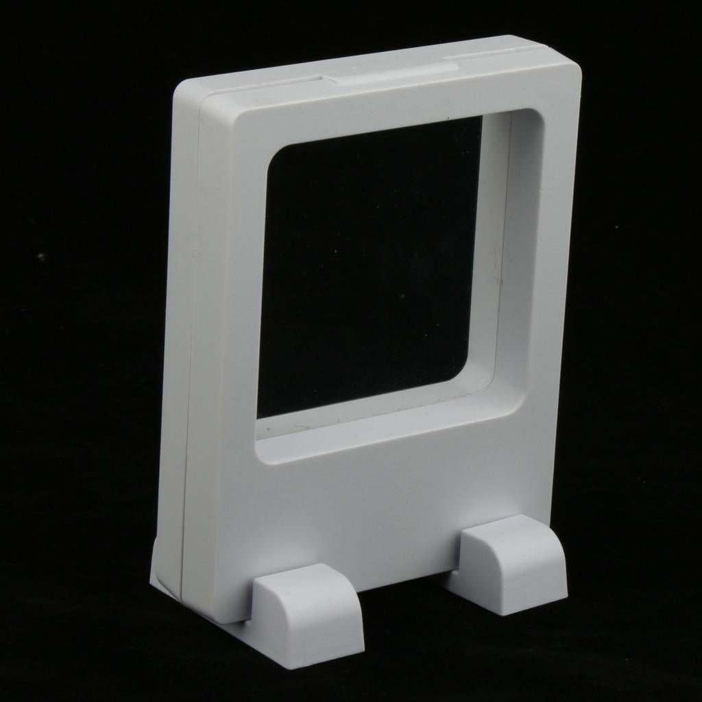 3D Floating Jewelry Display Frame Case Box Stand Rack Holder, White 9x7cm