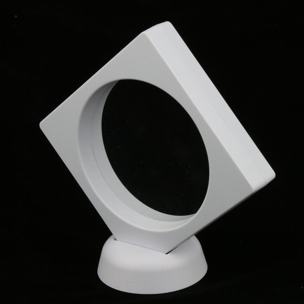 3D Floating Jewelry Display Frame Case Box Stand Rack Holder White 9x9cm 2