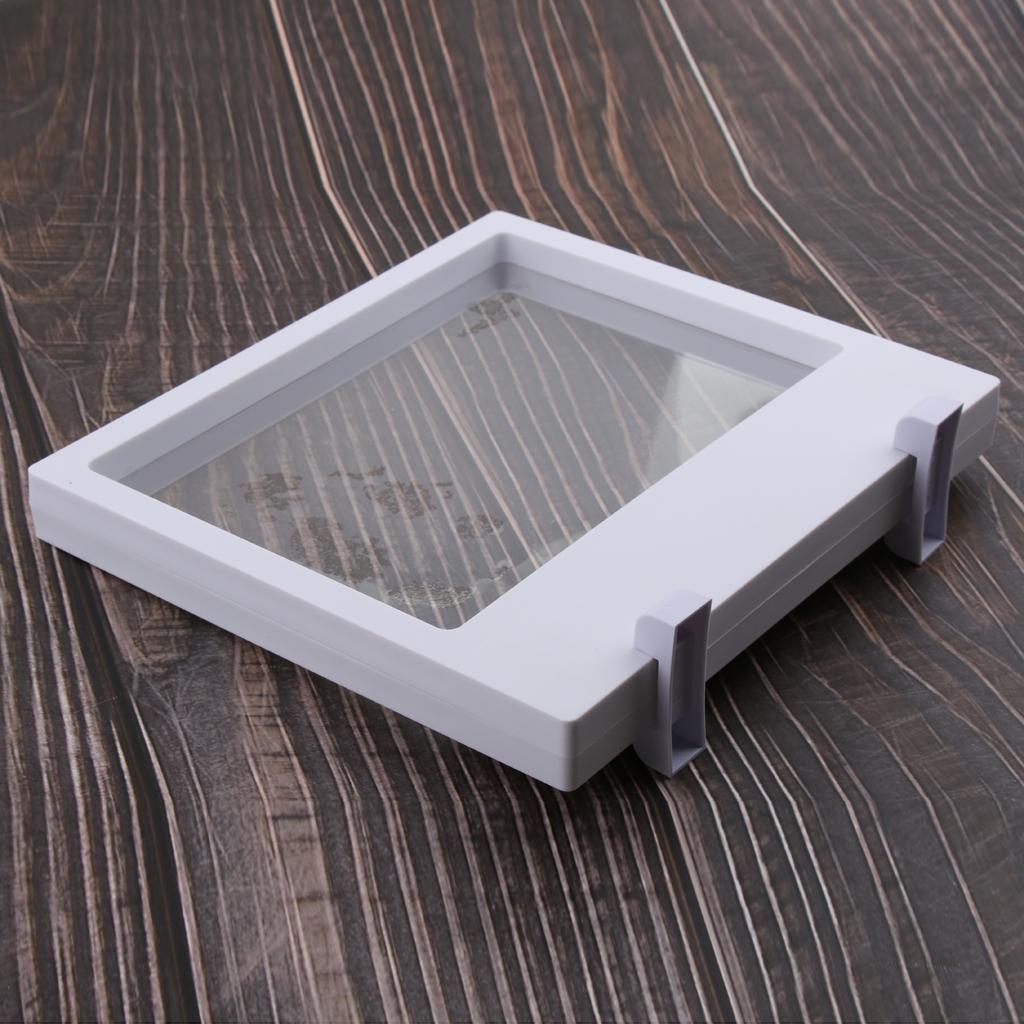 1Piece 3D Floating Jewelry Display Frame Case Box Coin Display Stand Rack, White, Durable