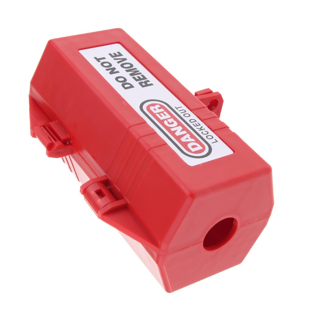 Electrical Large Plug Lockout Tagout Box Lock Device, Accommodates 2-4 padlocks which shackles of up to 7mm/0.28inch outside diameter