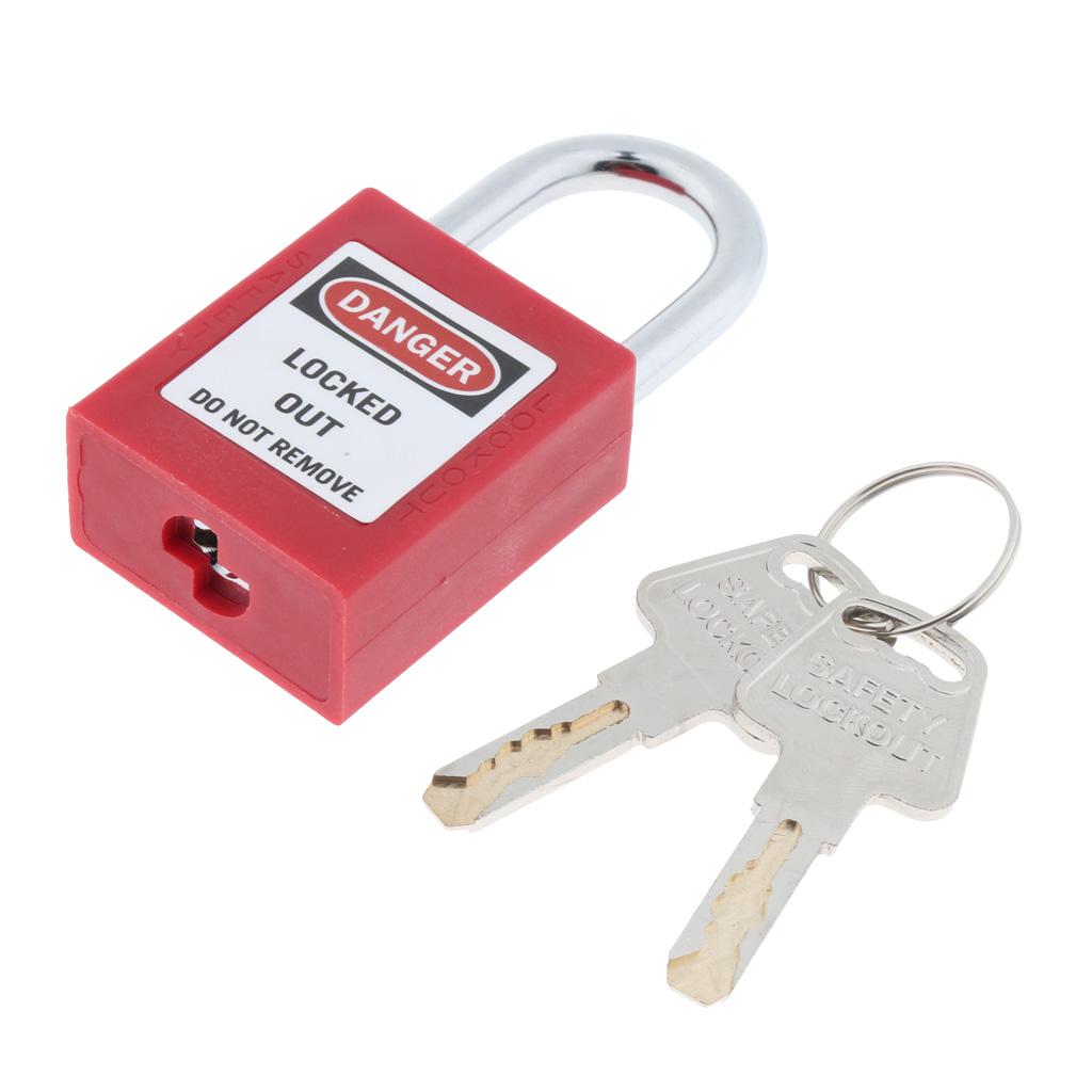 Multifunction Short Beam Mini Security Multicolor Padlock with Key Red