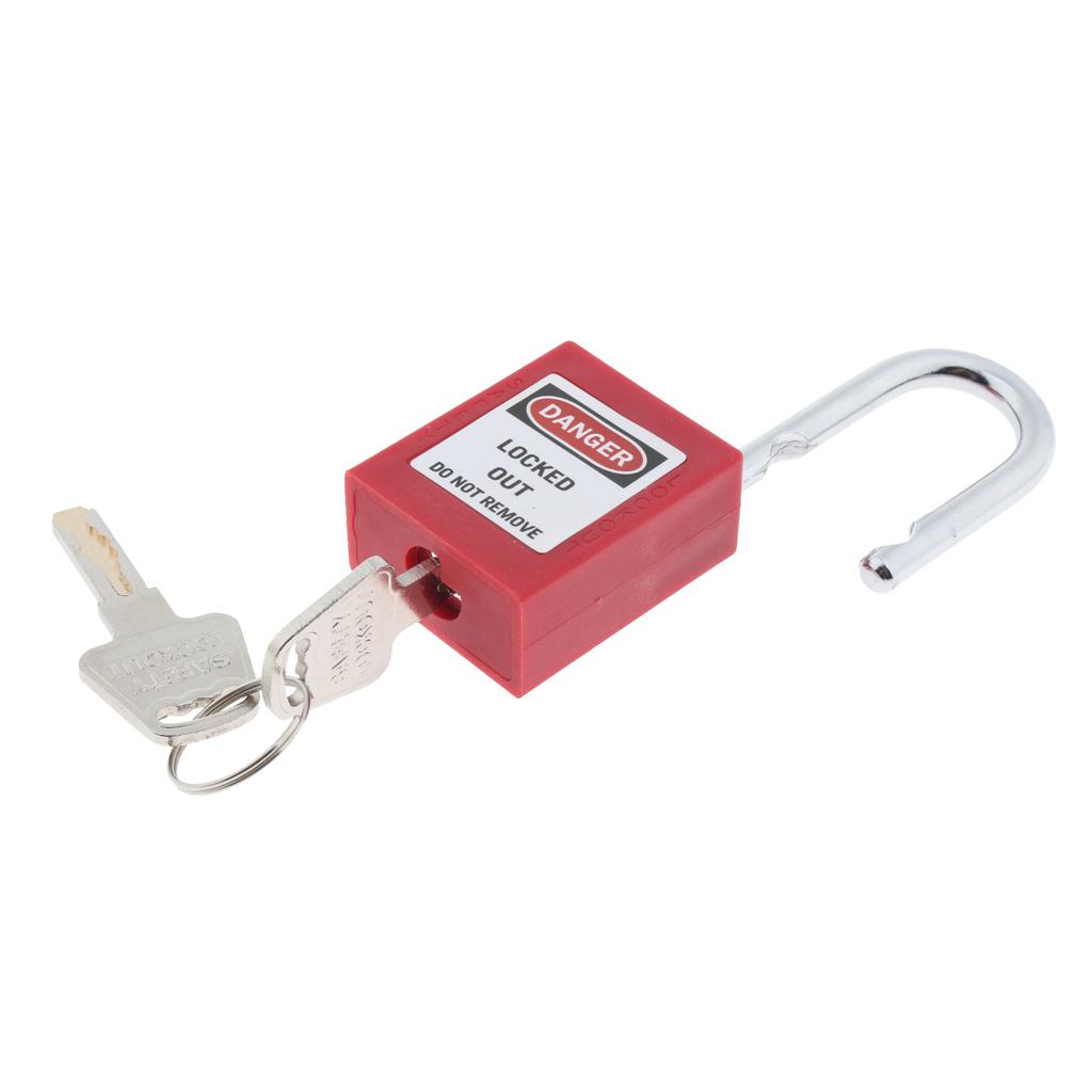 Multifunction Short Beam Mini Security Multicolor Padlock with Key Red