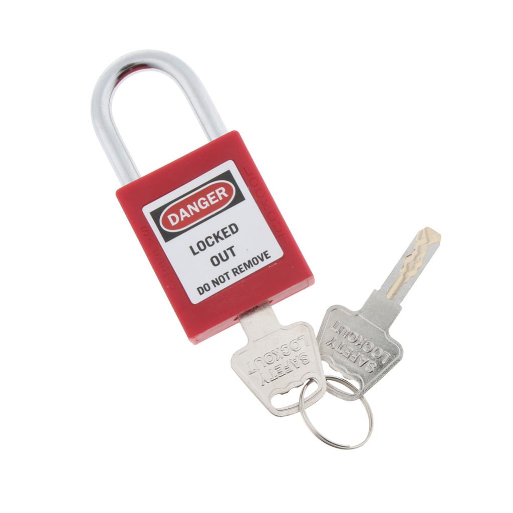 Multifunction Short Beam Mini Security Multicolor Padlock with Key Red