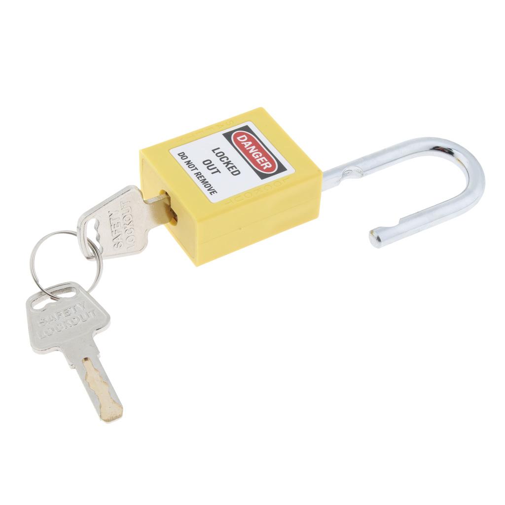 Multifunction Short Beam Mini Security Multicolor Padlock with Key Yellow