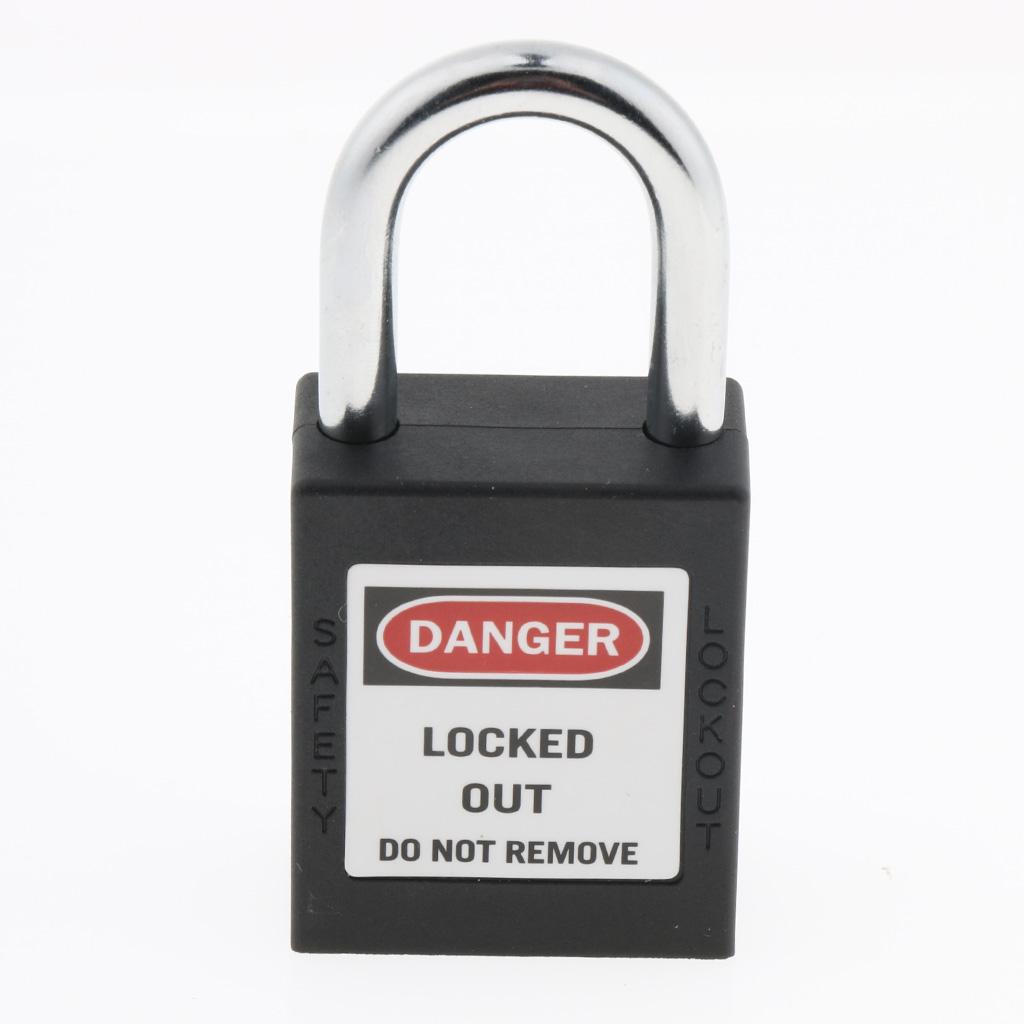 Multifunction Short Beam Mini Security Multicolor Padlock with Key Black