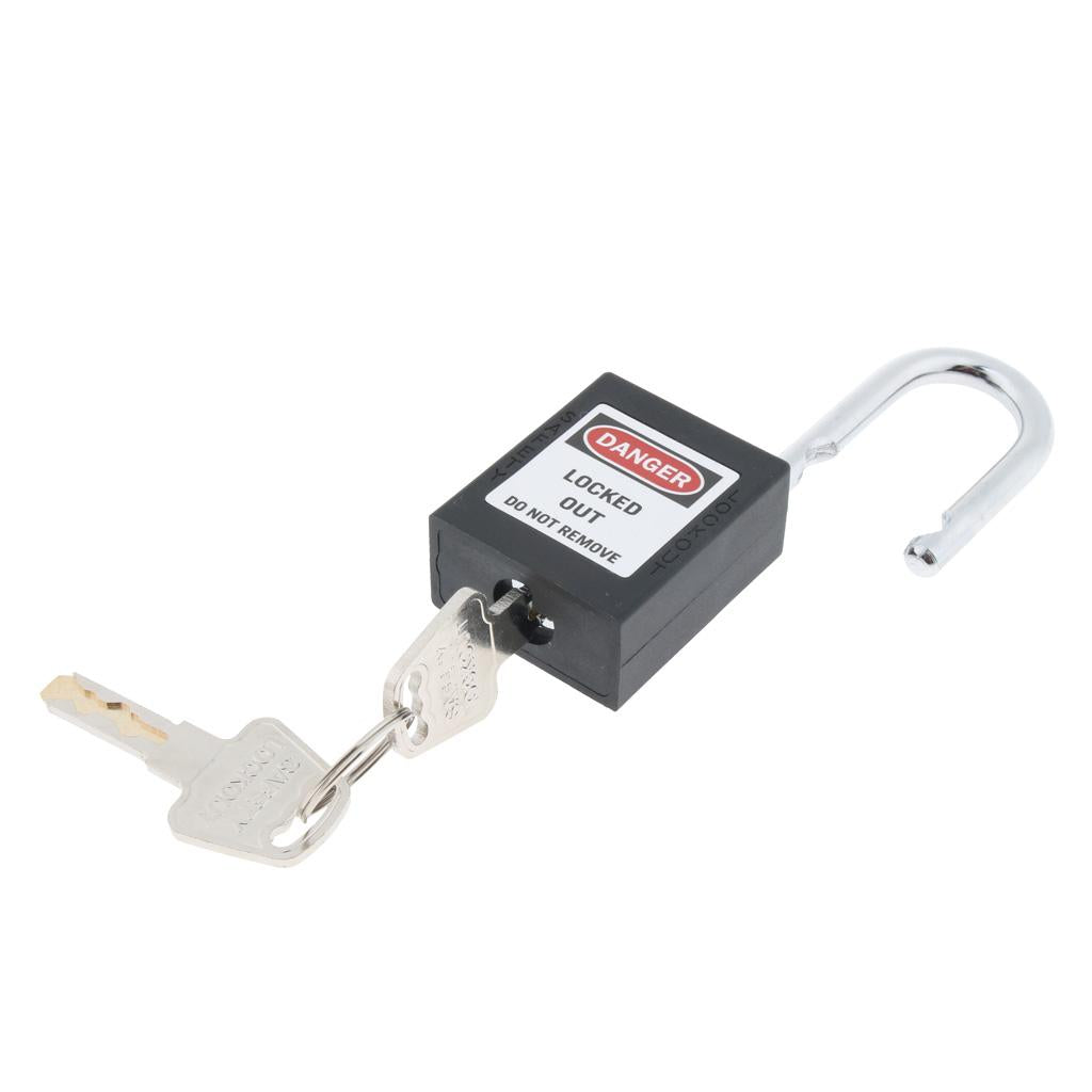 Multifunction Short Beam Mini Security Multicolor Padlock with Key Black