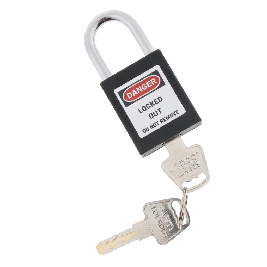 Multifunction Short Beam Mini Security Multicolor Padlock with Key Black