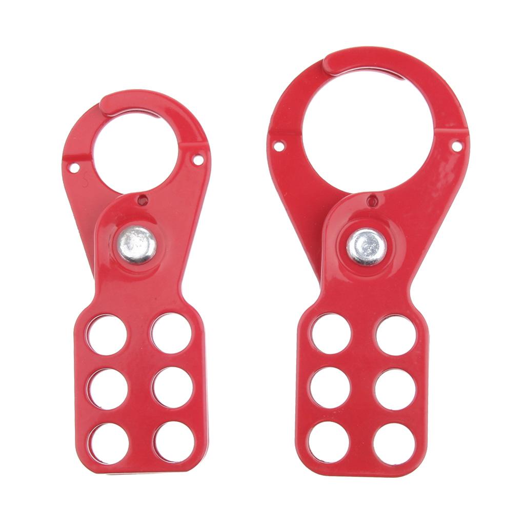 Lockout Tagout Hasp with PE Coated Handle, Holds up to 6 Padlocks, 1'' Jaw