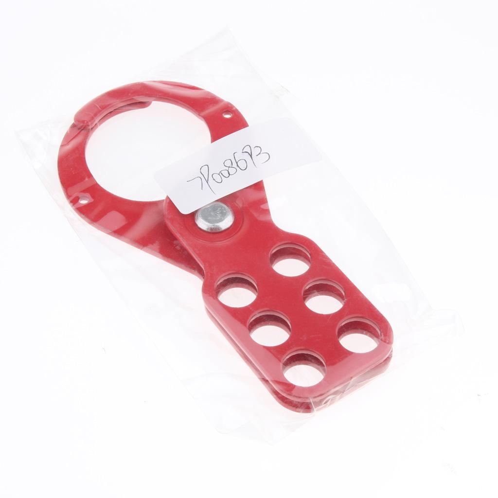 Lockout Tagout Hasp with PE Coated Handle, Holds up to 6 Padlocks, 1.5'' Jaw