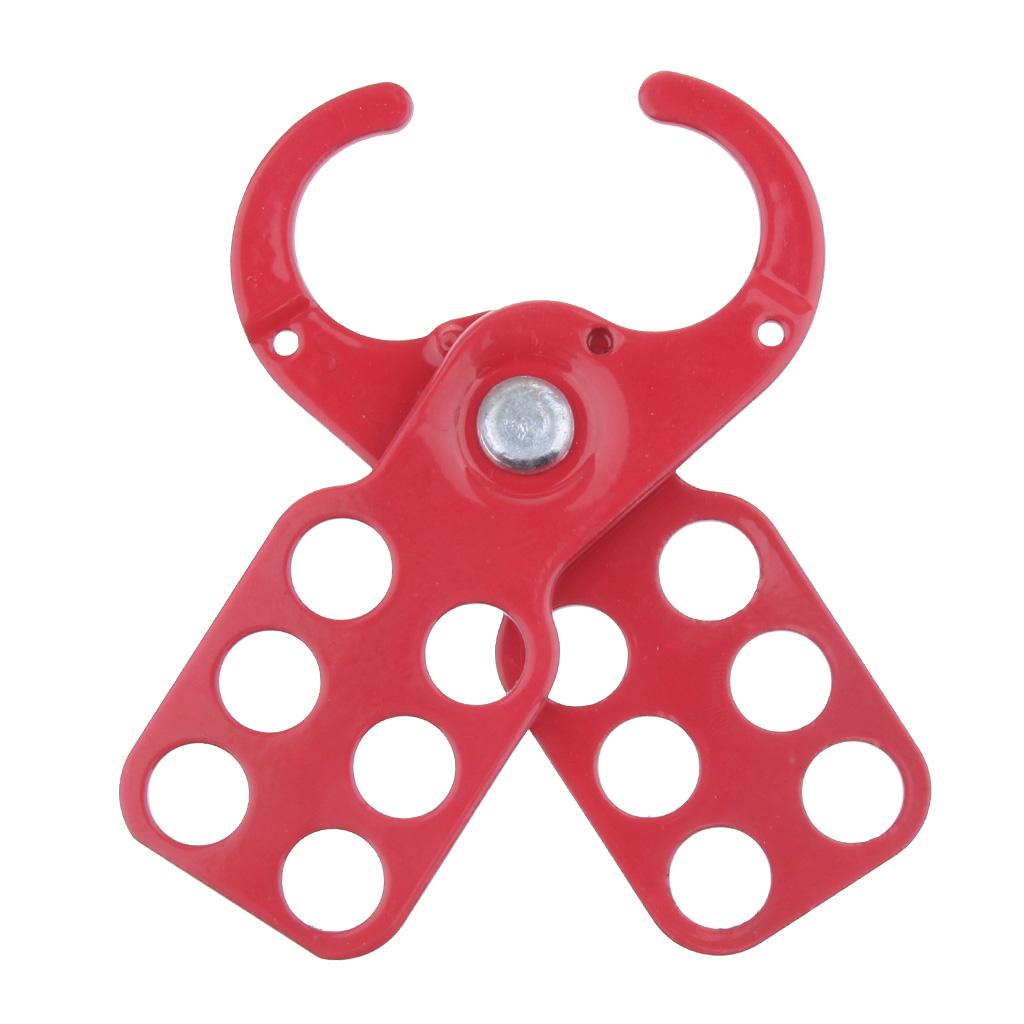 Lockout Tagout Hasp with PE Coated Handle, Holds up to 6 Padlocks, 1.5'' Jaw