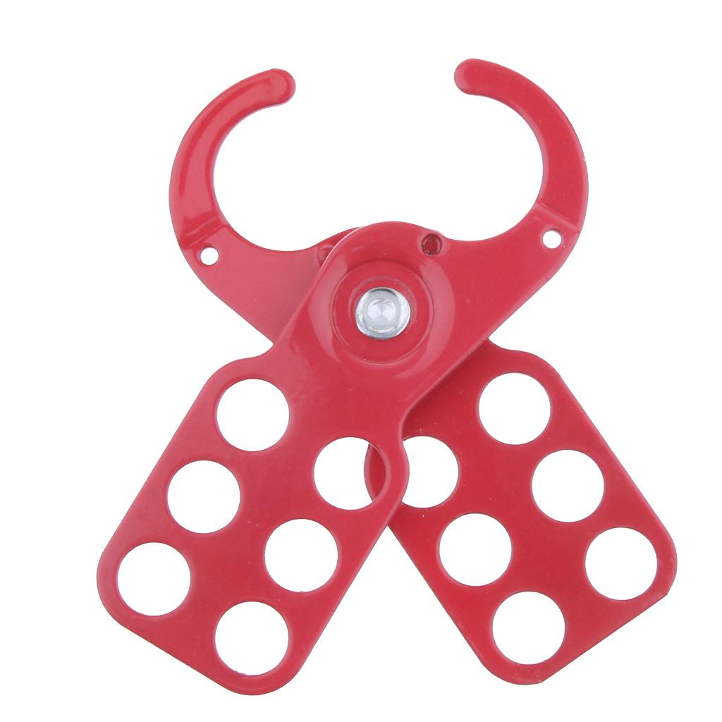 Lockout Tagout Hasp with PE Coated Handle, Holds up to 6 Padlocks, 1.5'' Jaw