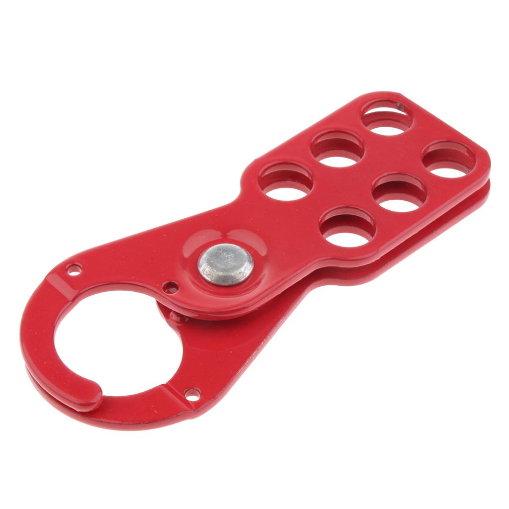 Lockout Tagout Hasp with PE Coated Handle, Holds up to 6 Padlocks, 1.5'' Jaw