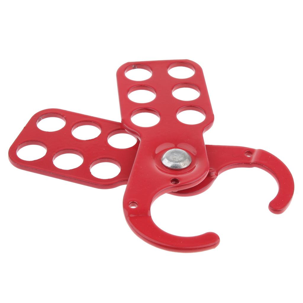 Lockout Tagout Hasp with PE Coated Handle, Holds up to 6 Padlocks, 1.5'' Jaw