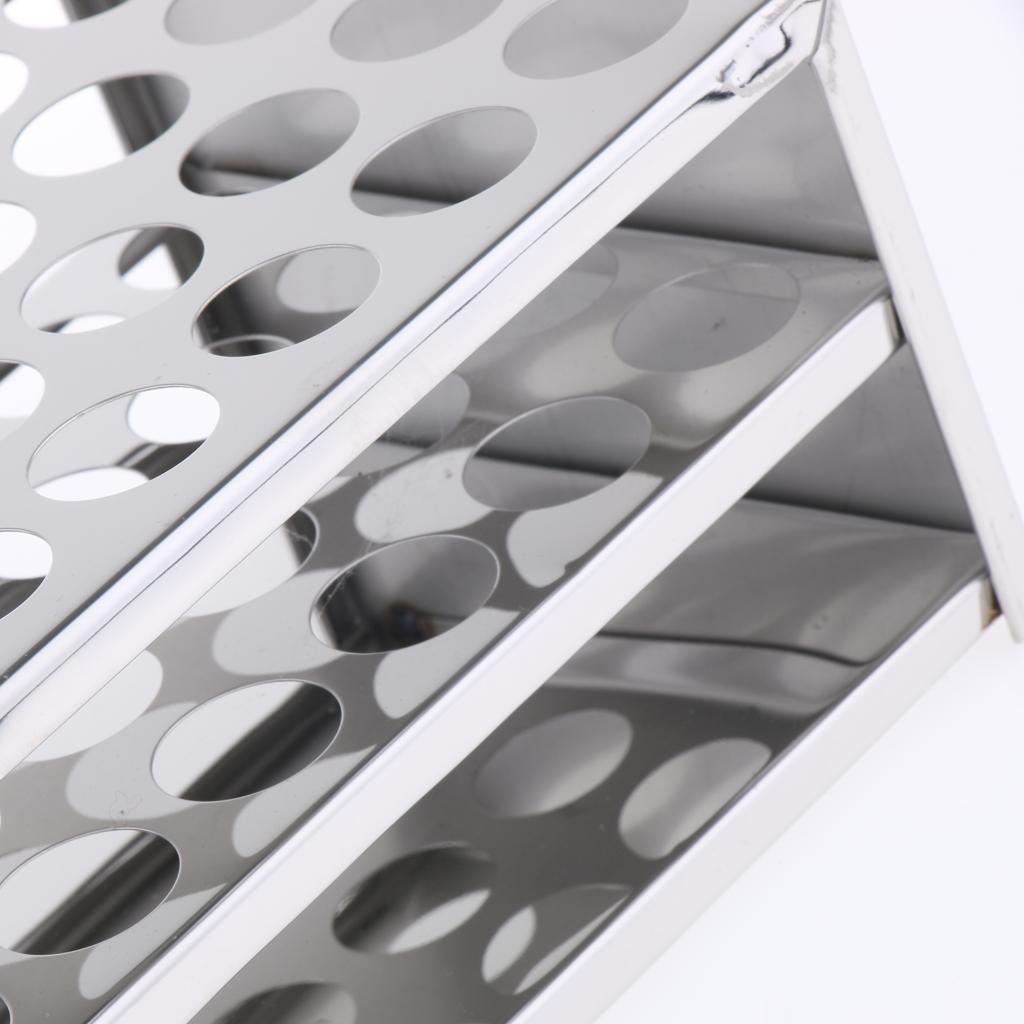 Stainless Steel Test Tube Rack Stand Holder Anti Acid Laboratory Use 32Holes