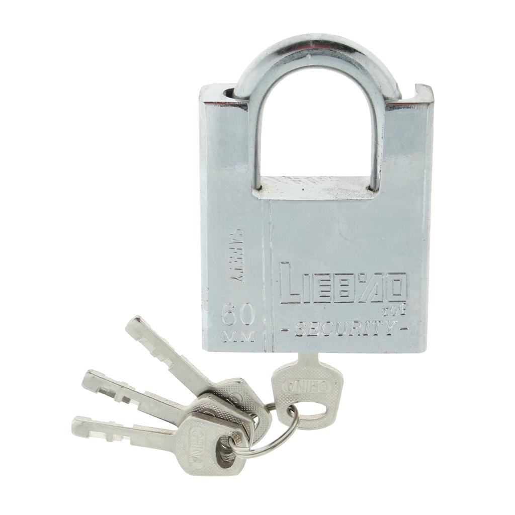 Small Metal Padlock Mini Brass Tiny Box Travel Locks Keyed Jewelry 4 Key 60mm