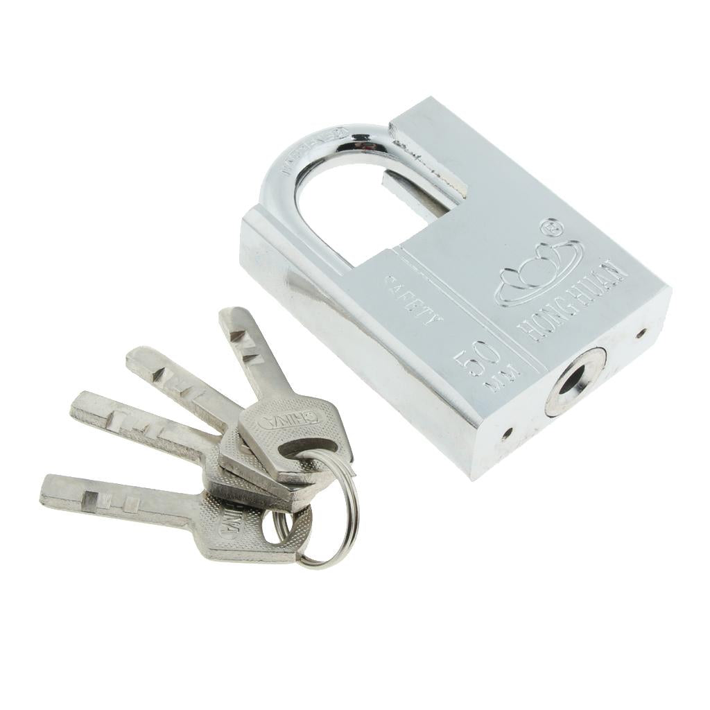 Small Metal Padlock Mini Brass Tiny Box Travel Locks Keyed Jewelry 4 Key 50mm