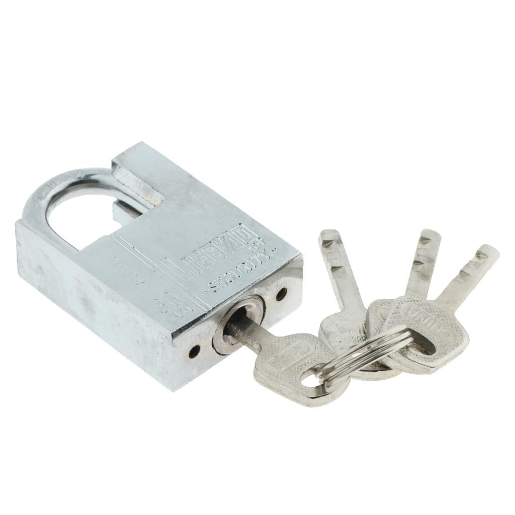 Small Metal Padlock Mini Brass Tiny Box Travel Locks Keyed Jewelry 4 Key 30mm