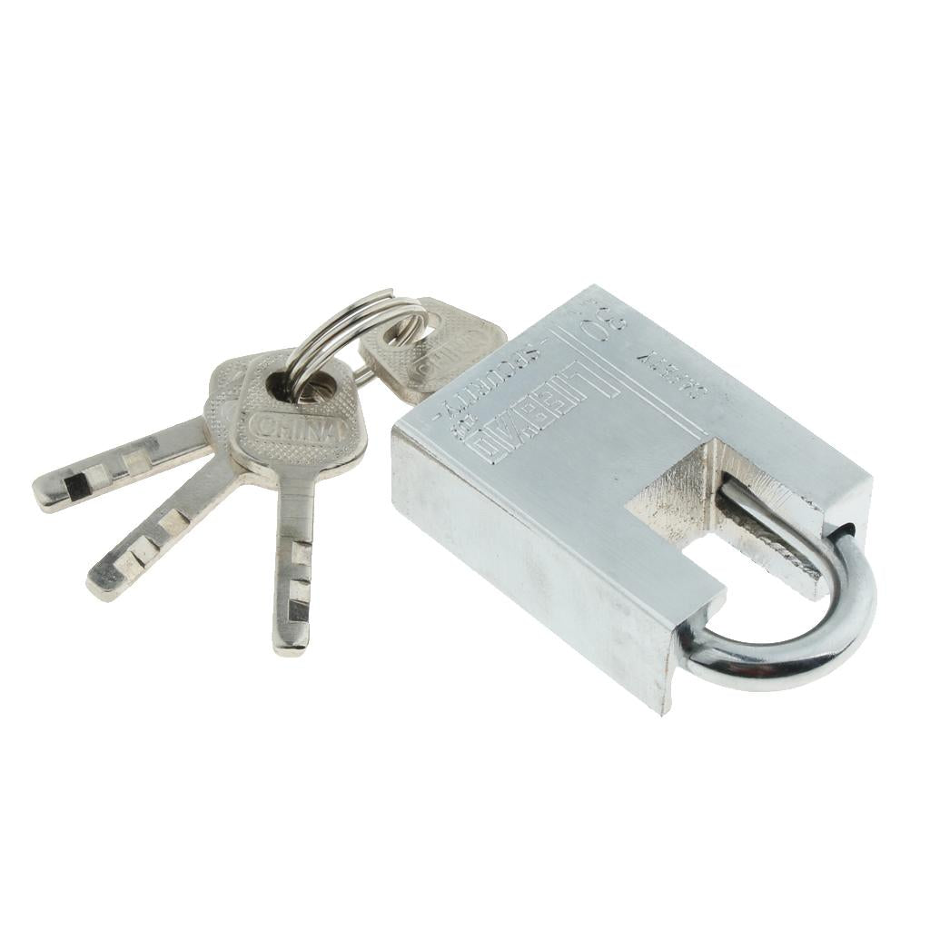 Small Metal Padlock Mini Brass Tiny Box Travel Locks Keyed Jewelry 4 Key 30mm