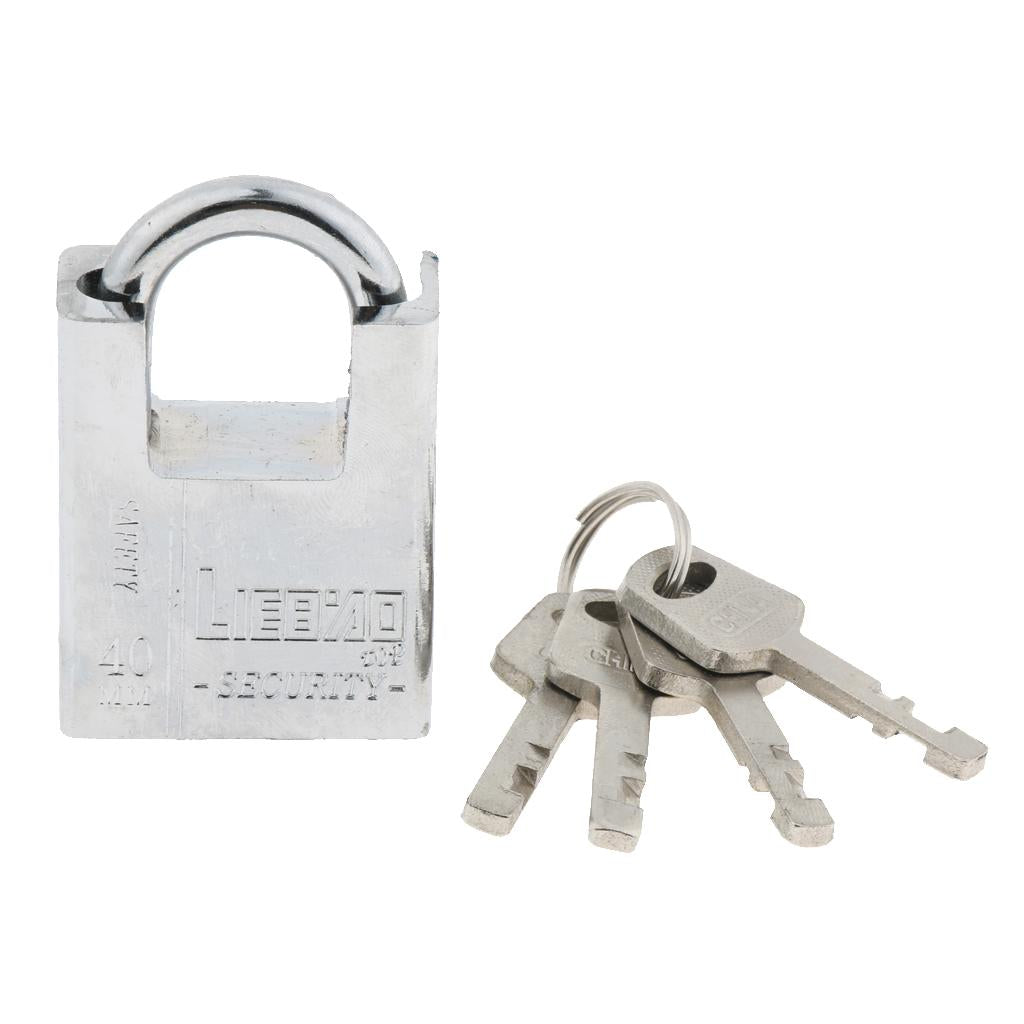 Small Metal Padlock Mini Brass Tiny Box Travel Locks Keyed Jewelry 4 Key 40mm