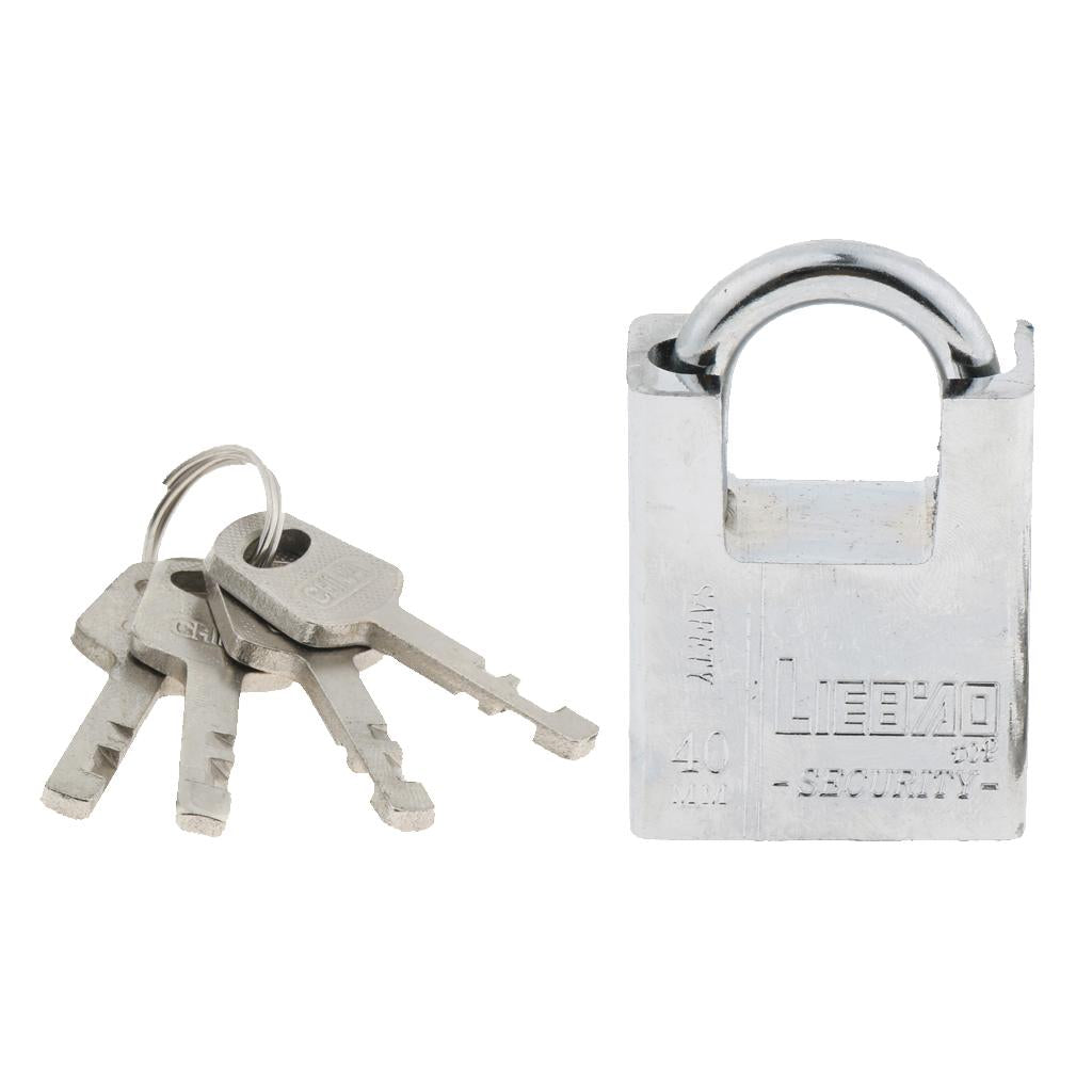 Small Metal Padlock Mini Brass Tiny Box Travel Locks Keyed Jewelry 4 Key 40mm