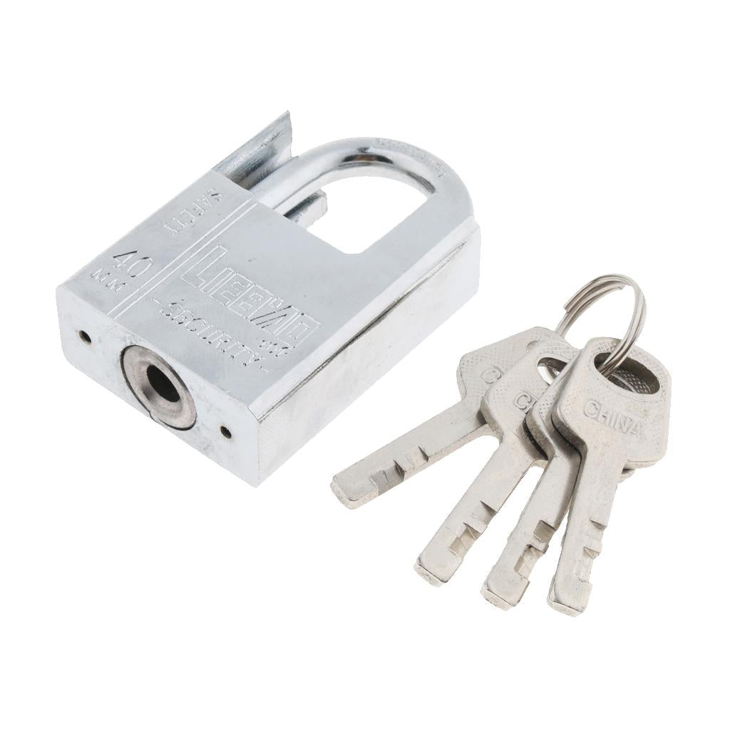 Small Metal Padlock Mini Brass Tiny Box Travel Locks Keyed Jewelry 4 Key 40mm