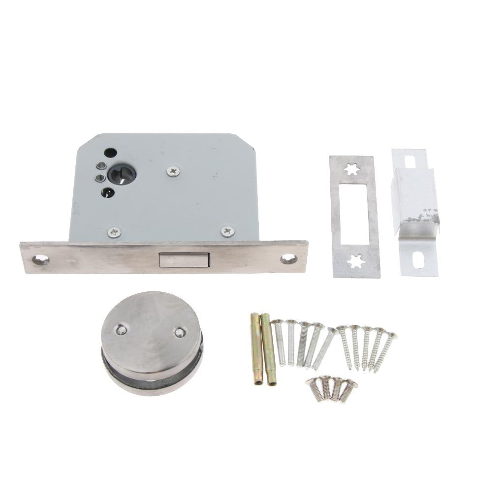 Invisible Passage Entry Fire Door Lock Silver w/ Keys Steel Cylinder