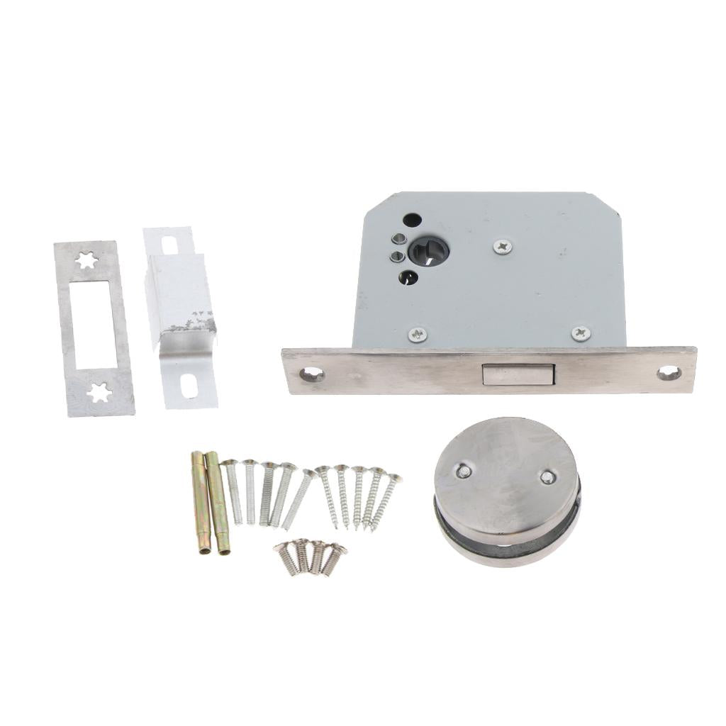 Invisible Passage Entry Fire Door Lock Silver w/ Keys Steel Cylinder