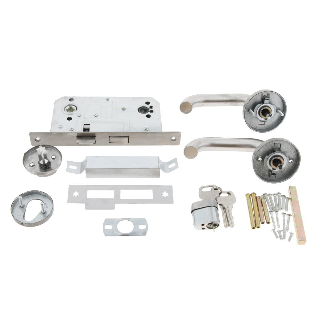 Mortise Dormitory Privacy Entry Fire Door Lock with Keys Steel Cylinder