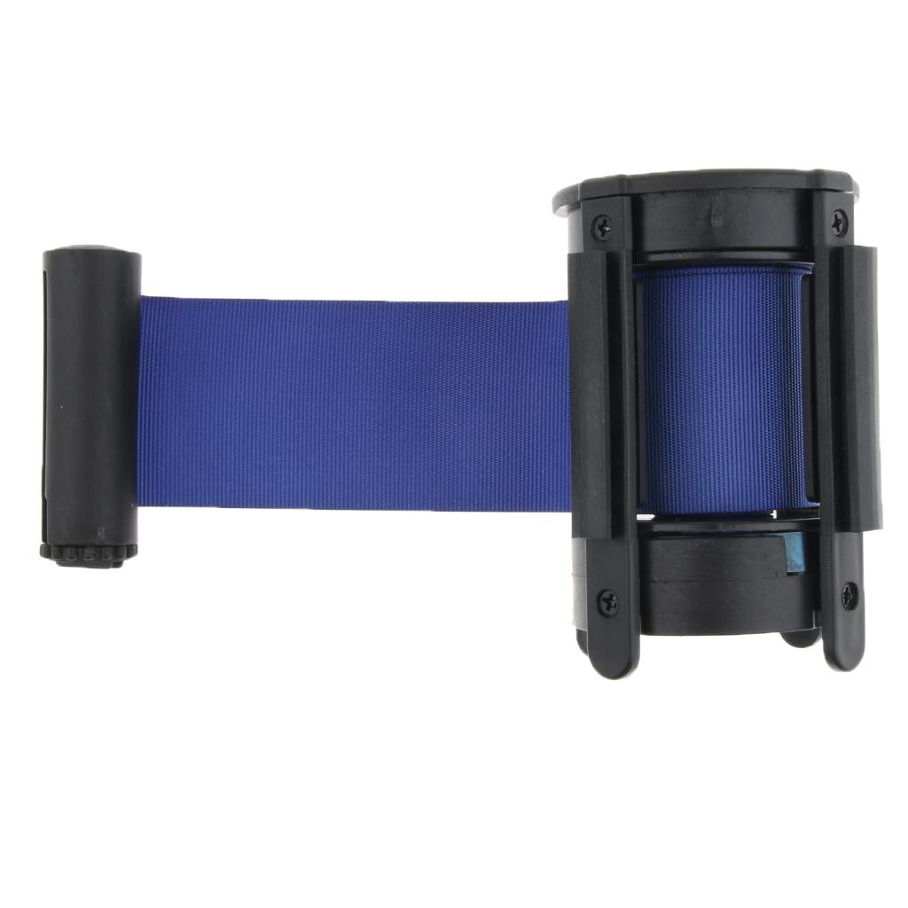 Stanchion Queue Barrier Crowd Control Retractable Blue