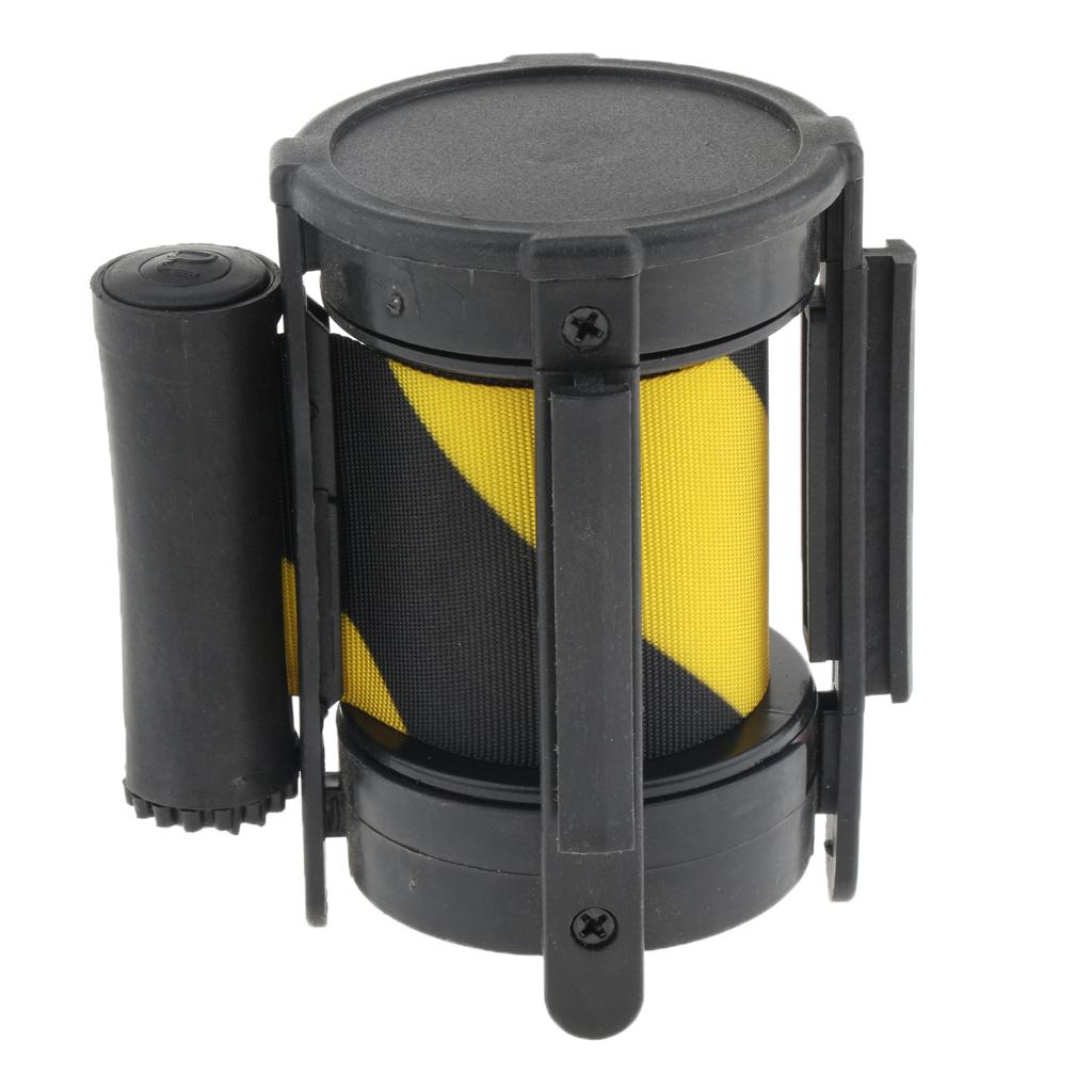 Stanchion Queue Barrier Crowd Control Retractable Black and Yellow