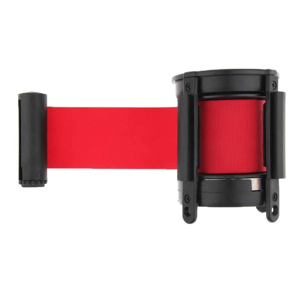 5m Retractable Stanchion Belt Crowd Queue Control Barrier Mounted Accessory Red