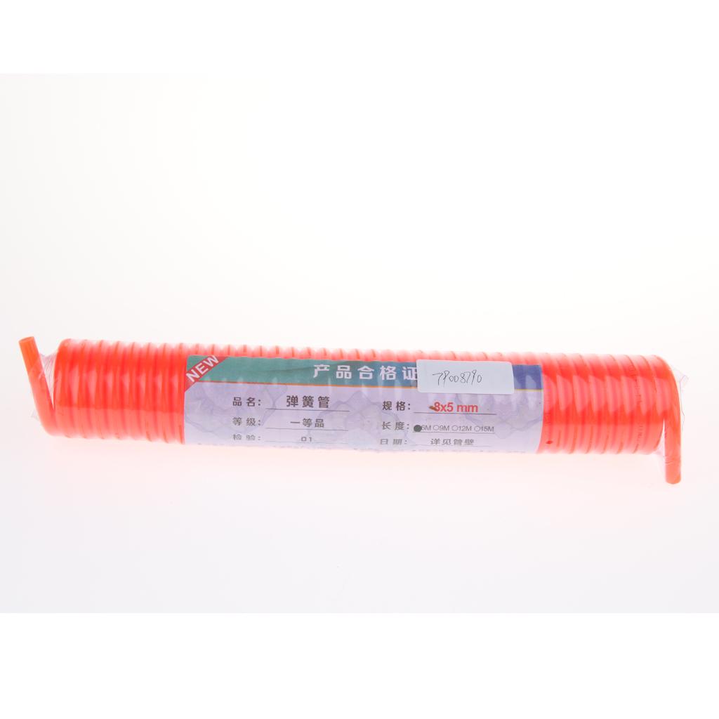 20ft Recoil Air Hose Re Coil Spring Ends Pneumatic Compressor Tool Environmental Protection 5mmTube dia