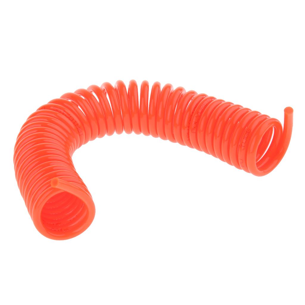 20ft Recoil Air Hose Re Coil Spring Ends Pneumatic Compressor Tool Environmental Protection 5mmTube dia