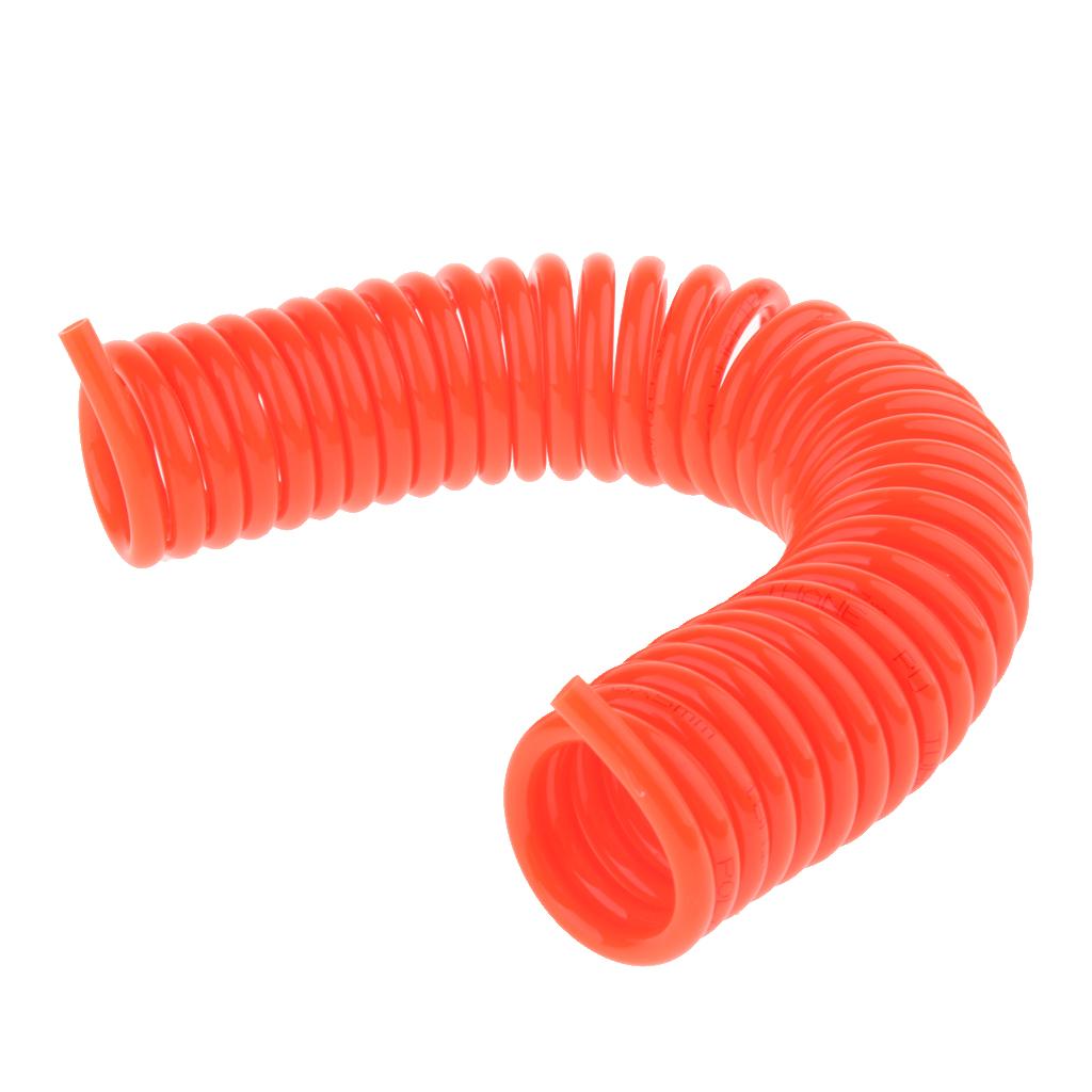 20ft Recoil Air Hose Re Coil Spring Ends Pneumatic Compressor Tool Environmental Protection 5mmTube dia