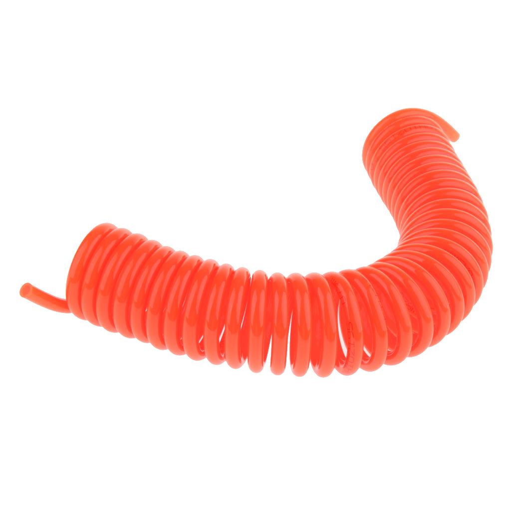 20ft Recoil Air Hose Re Coil Spring Ends Pneumatic Compressor Tool Environmental Protection 5mmTube dia