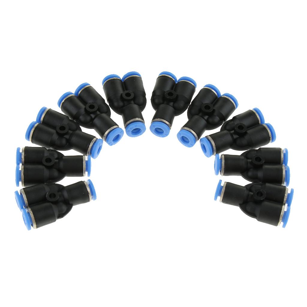 10 Pcs Push To Connect Fitting, Pneumatic Y Connector Tee Air Hose Tube 4mm