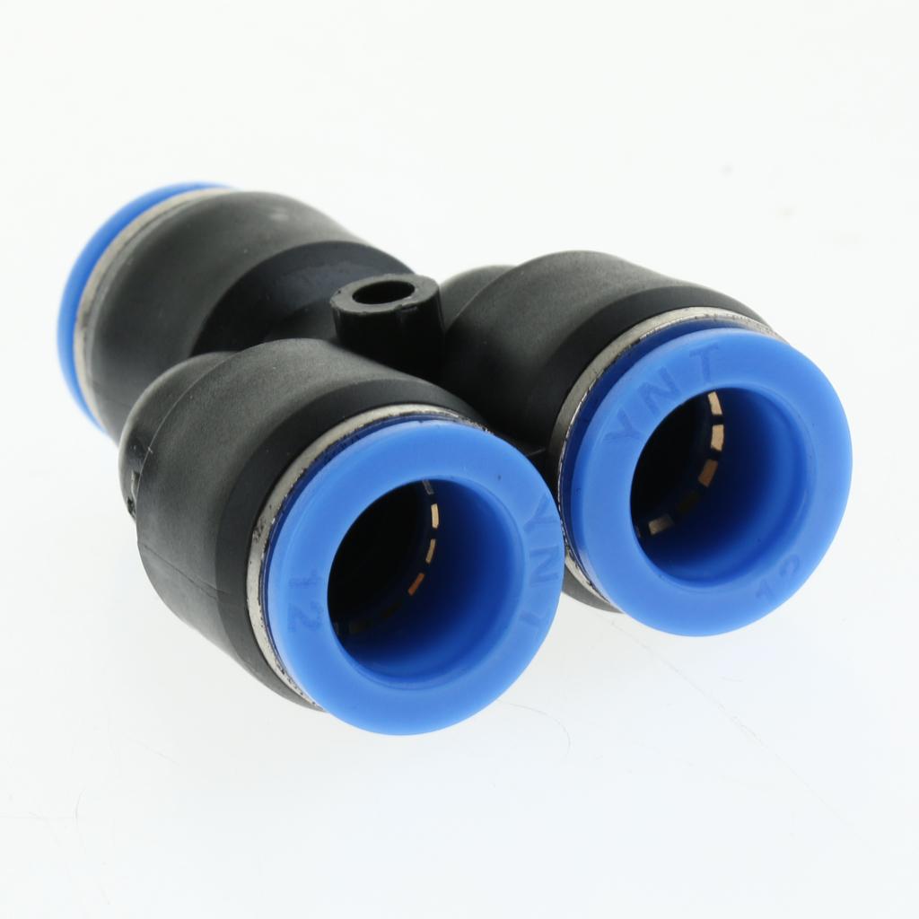 10 Pcs Push To Connect Fitting, Pneumatic Y Connector Tee Air Hose Tube 12mm