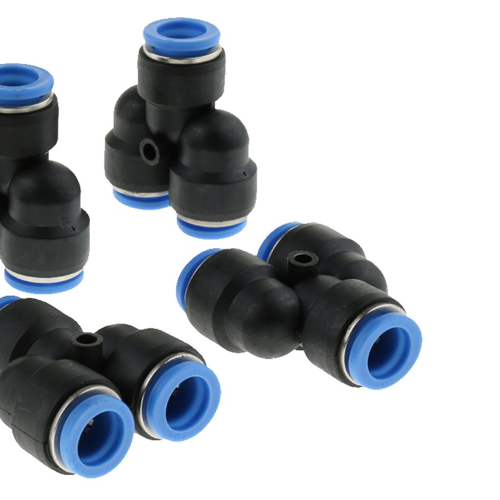 5 Pcs Push To Connect Fitting, Pneumatic Y Connector Tee Air Hose Tube 14mm