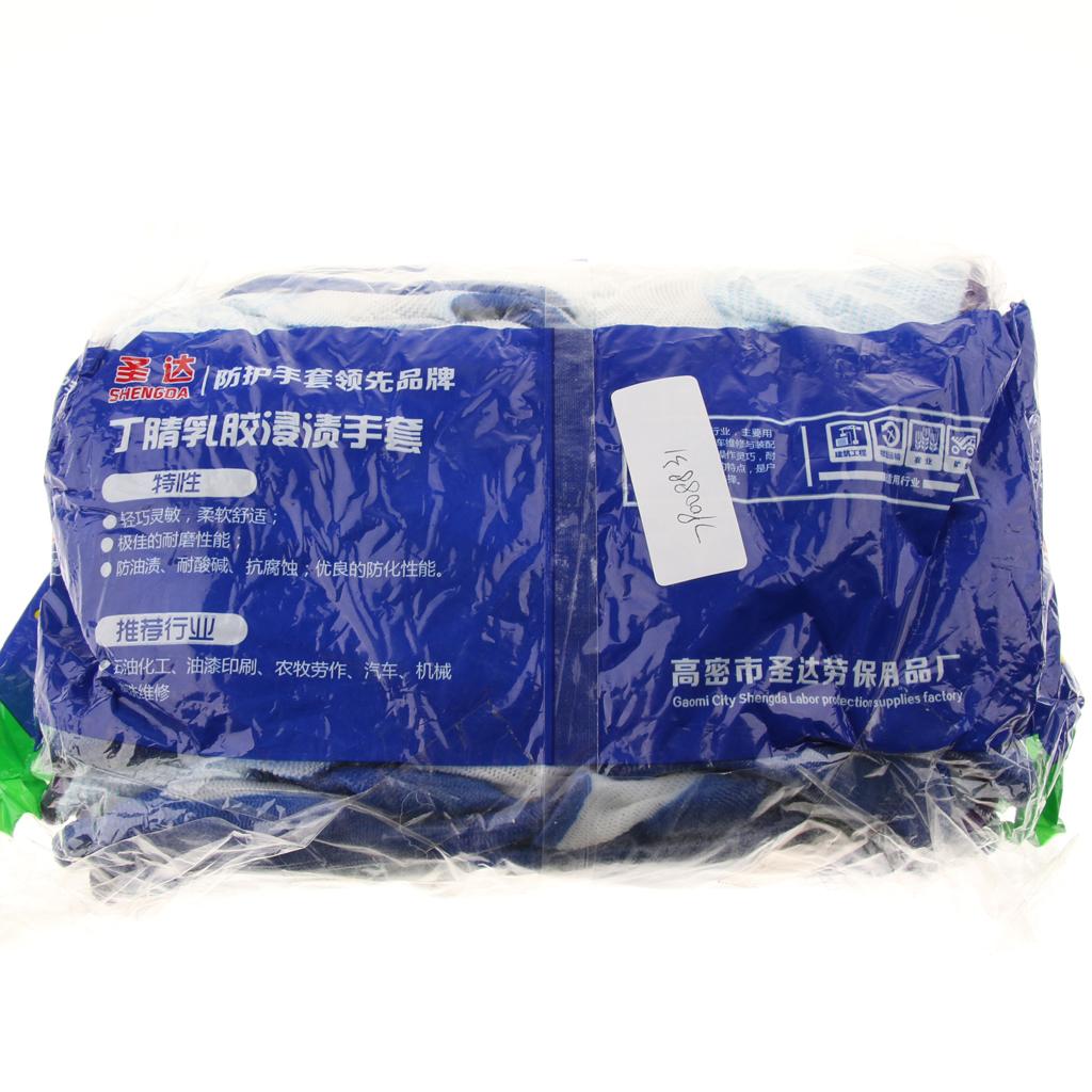 12Pairs Palm Coating Natural Rubber Glove Hand Protection 230mm 