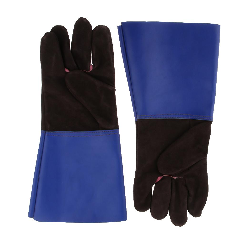 Cowhide Long Welding Protective Gloves Hand Cover Flame-Resistant Gauntlets, provides a good mix of durability, dexterity, abrasion resistance