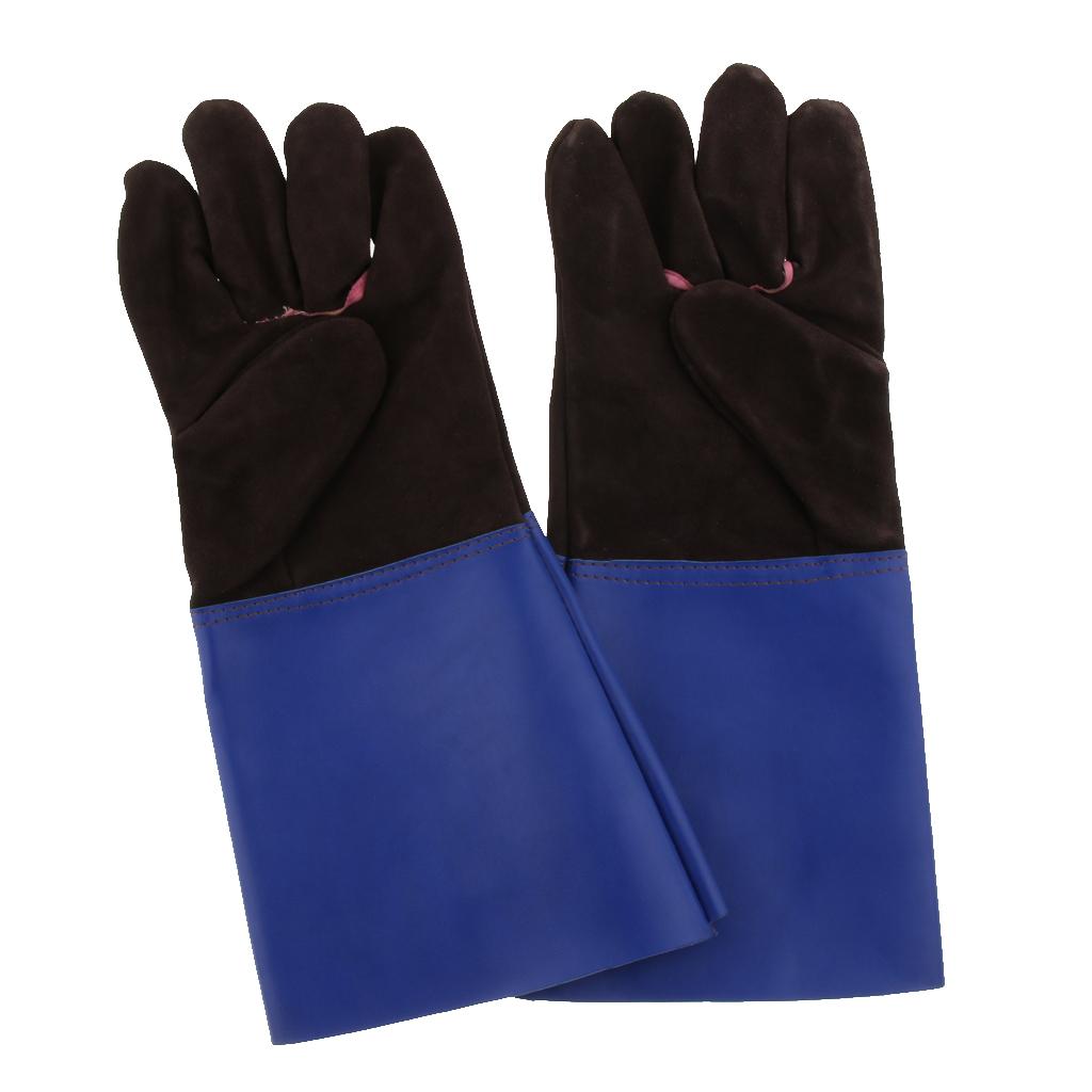 Cowhide Long Welding Protective Gloves Hand Cover Flame-Resistant Gauntlets, provides a good mix of durability, dexterity, abrasion resistance