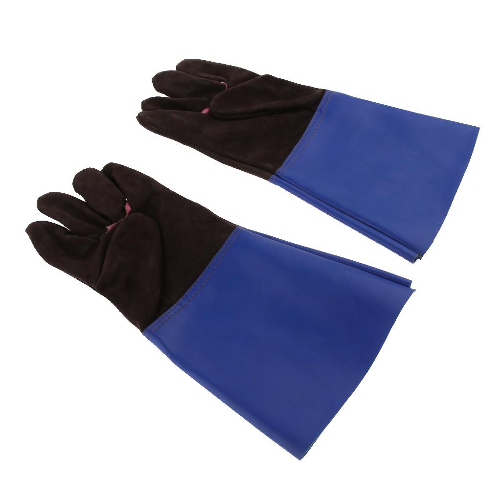 Cowhide Long Welding Protective Gloves Hand Cover Flame-Resistant Gauntlets, provides a good mix of durability, dexterity, abrasion resistance