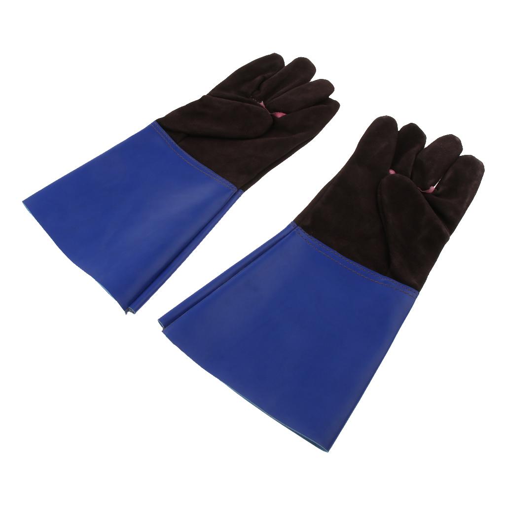 Cowhide Long Welding Protective Gloves Hand Cover Flame-Resistant Gauntlets, provides a good mix of durability, dexterity, abrasion resistance