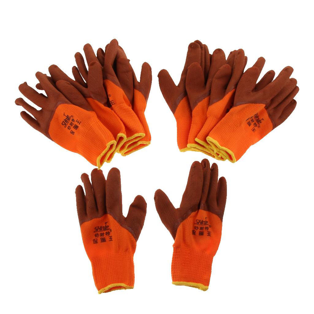 5 Pair Latex Foam Coated Gloves, Wearproof Non-slip Safety Protective Gloves