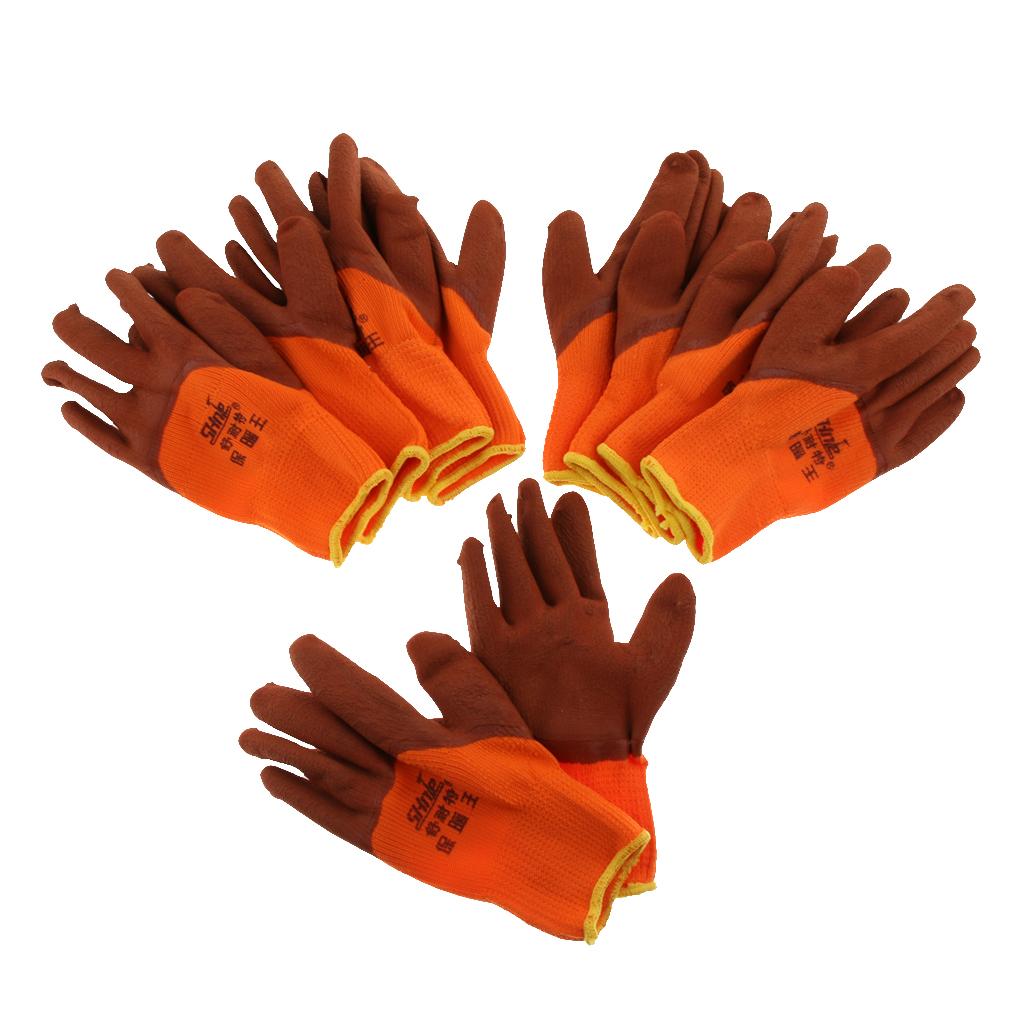 5 Pair Latex Foam Coated Gloves, Wearproof Non-slip Safety Protective Gloves