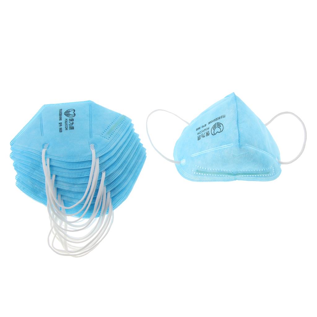 10Pcs Disposable Earloop PM2.5 Anti Haze Mask Anti-Dust Mouth Face Mask Blue