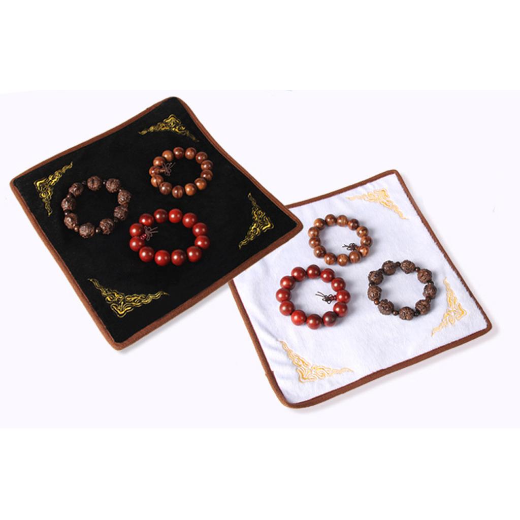 Two-sided Jewelry Counter Mat Pad Necklace Bracelet Display Cloth 40x40cm